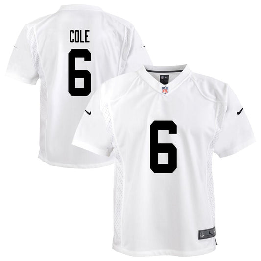 AJ Cole Las Vegas Raiders Nike Youth Team Game Jersey - White