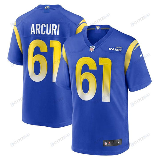 AJ Arcuri Los Angeles Rams Game Player Jersey - Royal