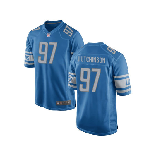 Aidan Hutchinson Detroit Lions Nike Youth Team Color Game Jersey - Blue