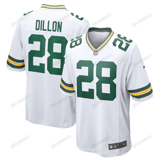 AJ Dillon Green Bay Packers Game Player Jersey - White